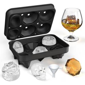 Buy cheap Unique Skull Shape Making Clear Whiskey Single Ice Maker Custom Design Silicone Ice Mold from wholesalers