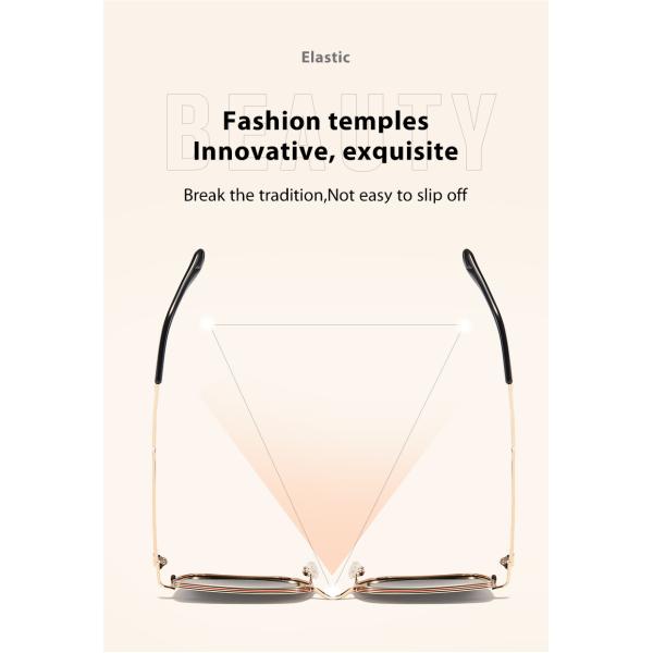 Metal Frame Polarized Ladies Sunglasses Triacetate Lenses Durable