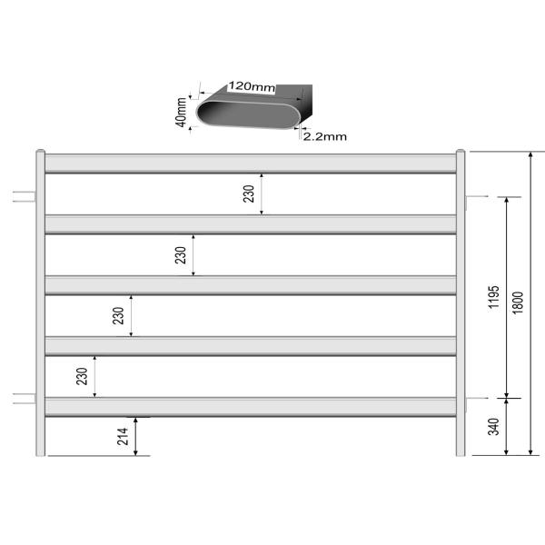 Quality 1.8mx2.1m oval cattle yard fencing for sale