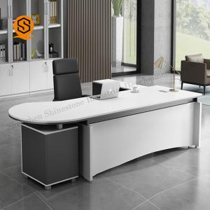 Buy cheap Artificial Stone Office Boss Table No Bubbles With Seamless Joint from wholesalers