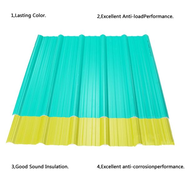 PVC Roof Tiles 1.8mm-3.0mm Thickness for Factory Warehouse