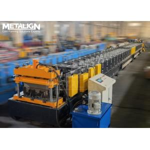 Adjustable Metal Floor Deck Roll Forming Machine With Embossing And Waste Edge