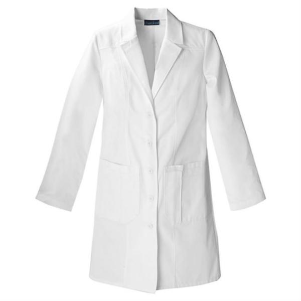 Quality 100% Cotton White White Laboratory Coat Long Sleeve Acid Resistant For Doctors for sale