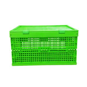 Buy cheap Customized Green PP Plastic Folding Crate Mesh Body + Solid Bottom from wholesalers