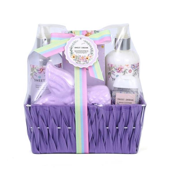 Quality Moisturizing Cleansing Moisturizing Cleansing Natural Purple Beauty Wholesale Bath Spa Gift Wrap Set for sale