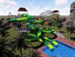Buy cheap FRP Fiberglass Water Slide 178m Length Super Spiral Slide For Aquatic Park from wholesalers