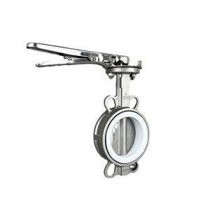 Buy cheap PN1.0-32.0MPa Stainless Steel Wafer Butterfly Valve with Soft Seal and Manual Operator from wholesalers