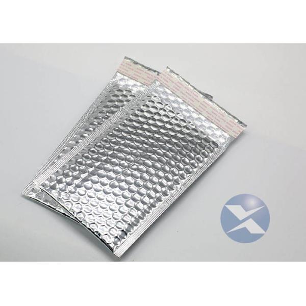 Tear Proof Silver Metallic Bubble Mailers Self Adhensive Seal For Protective
