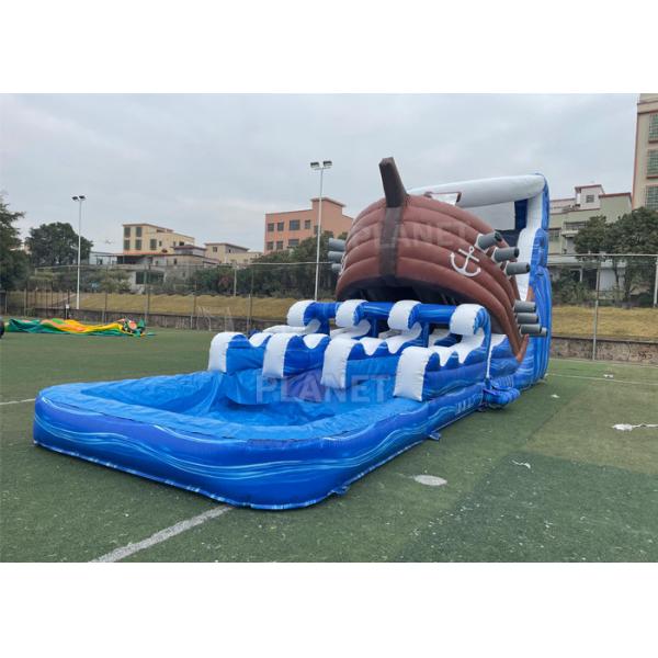 Quality Commercial Pirate Ship Slides Inflatable Water Games With Pool for sale