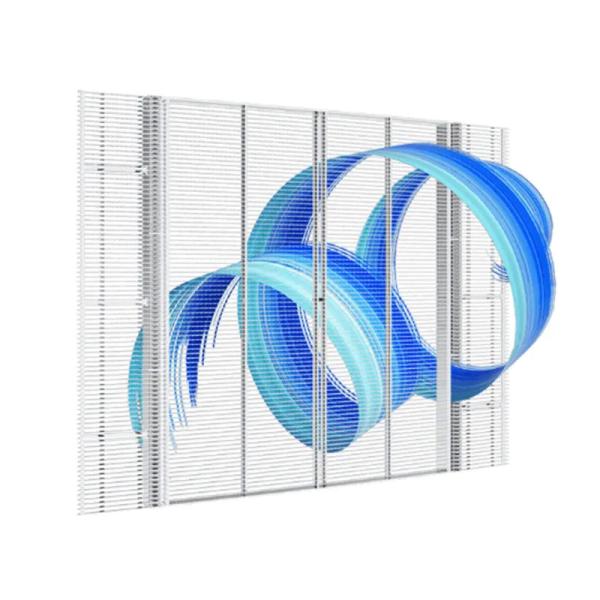 Buy cheap P3.9-7.8Q50T Transparent Glass LED Screen Window Wall from wholesalers