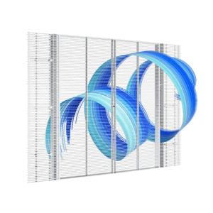 Buy cheap P3.9-7.8Q50T Transparent Glass LED Screen Window Wall from wholesalers