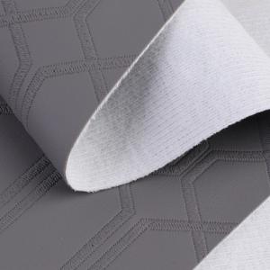 Buy cheap Hexagonal Square Plaid Pattern PVC Faux Artificial Leather Fabric from wholesalers