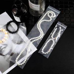 Buy cheap Clear Baggies Necklace Bags with Hang Hole Resealable Plastic Bags from wholesalers