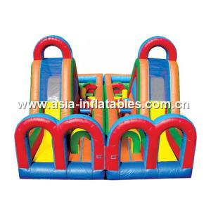 Buy cheap Inflatable Turbo Rush Obstacle Challenge With Dual Slide Lane For Extream Games from wholesalers