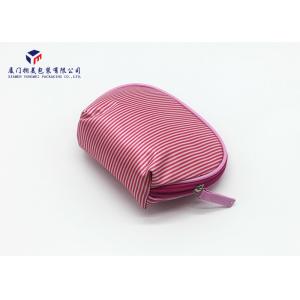Buy cheap Trapezoid Fashion Design Fabric Makeup Bag Pink Color Size 11.5cm X 5cm X 11.5cm from wholesalers