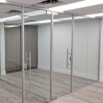 Buy cheap Floor Spring Pivot Door Frameless Glass Partitions With Ultra Clear Insulated Glass from wholesalers