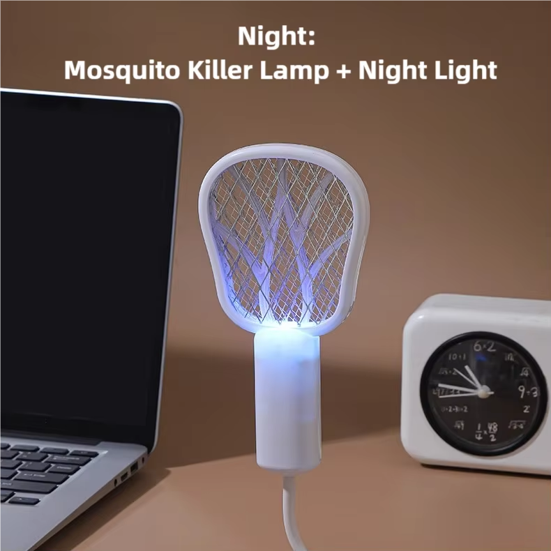 Buy cheap JZ 3 in 1 USB Type Portable Mosquito Lamp with Night Light and High Voltage Swatter Safe Wet Bug Zapper Solid State from wholesalers