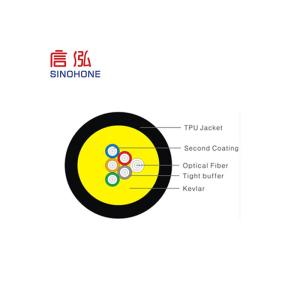 2 4 6 Core Mobile Indoor Fiber Optic Cable For Military Communication System