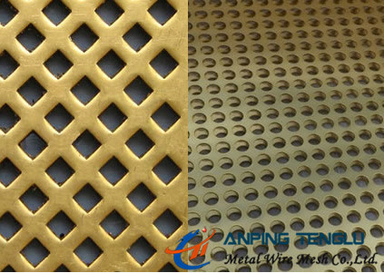 Quality Brass Perforated Metal Mesh for Decoration & Filter, With High Strength for sale