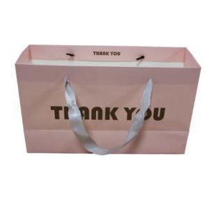 Factory Made Paper Matt Black Custom Gift Bag with Logo Recycled Paper bag