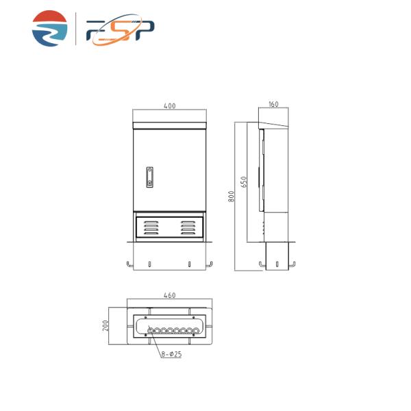 Connector Type SC FC LC ST FDC 48A FTTH Outdoor Waterproof Fiber Distribution Cabinet