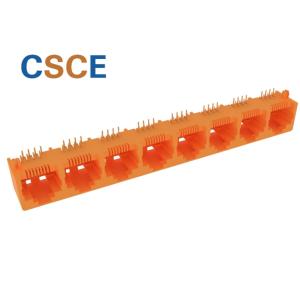 Buy cheap Plastic 180 Degree 8 Pin 1×8 RJ45 Modular Jack from wholesalers