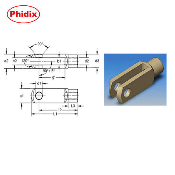 Buy cheap Different Dimensions Of Gas Spring Carbon Steel Clevis from wholesalers