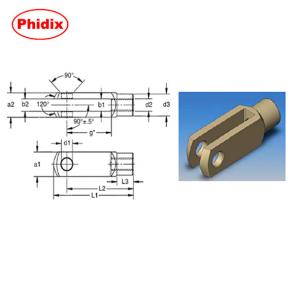 Buy cheap Different Dimensions Of Gas Spring Carbon Steel Clevis from wholesalers