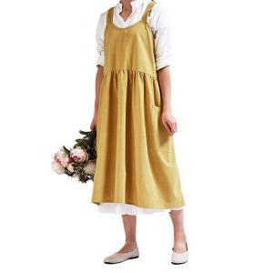 Buy cheap Florist Yellow Linen Cotton Apron 2 Front Pockets Cleanroom Foldable Customized from wholesalers