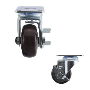 Buy cheap 3 Inch Red Polyurethane Medium Duty Casters With Side Brake from wholesalers
