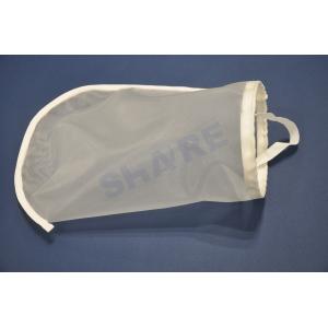 High Removal Efficiency Nylon Filter Bags , Filter Media Bags With Steel Ring