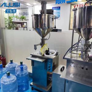 Buy cheap Vertical Pneumatic Cream Lotion Filling Machine With Mixer 2KW from wholesalers
