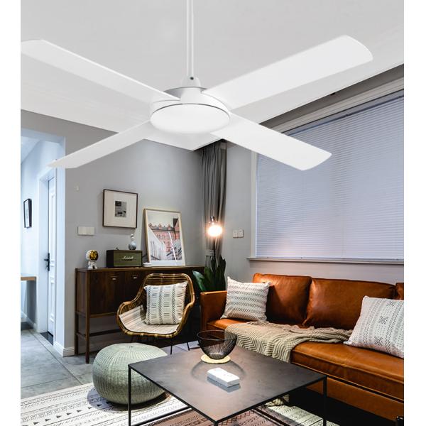 4 Plywood Blades 52 Inch Ceiling Fan With Light And Remote Control