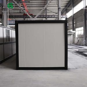 Buy cheap Customized In Black Frame Folding Prefab Homes Side Wall Door With Three Windows from wholesalers