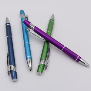 Multi Colors Press Metal Ballpoint Pen 1.0mm Anti-Slip Pen Grip Click Ball Pen