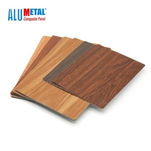 China 0.05mm 6061 Textured Wood Finish Aluminium Composite Panel Plate 5000mm on sale