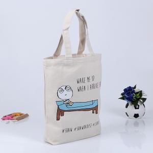 Buy cheap Coloured drawing fashion cotton tote bags for 2018 promotion from wholesalers