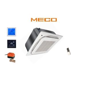 2-pipe brushless DC motor round flow 8 way cassette fan coil unit chilled water