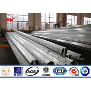 Conical 25FT 132kv Bitumen Metal Utility Poles For High Voltage Transmission