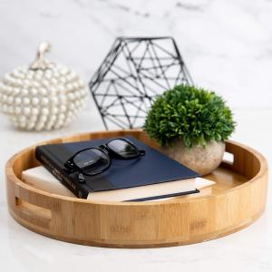 Buy cheap Customized Round Bamboo Circular Tray Serving For Kitchen Living Room Decoration from wholesalers