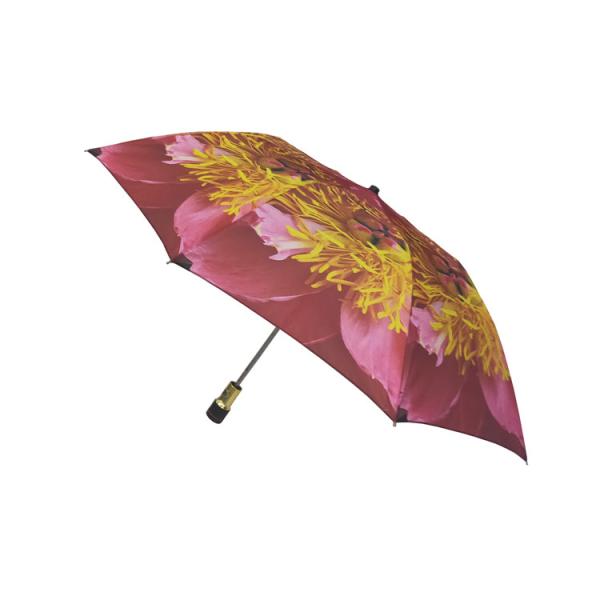 Quality Customized Foldable Umbrella With 8 Umbrella Ribs And Pongee Cloth for sale
