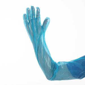 Buy cheap 30-45 Micron Plastic Long Sleeve Disposable Gloves PE from wholesalers
