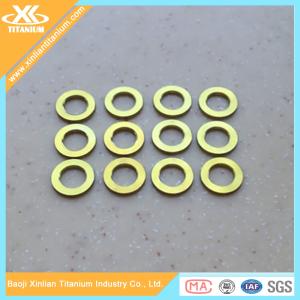 Buy cheap Gold Anodized Gr2 And Gr5 Titanium Plain Washer product