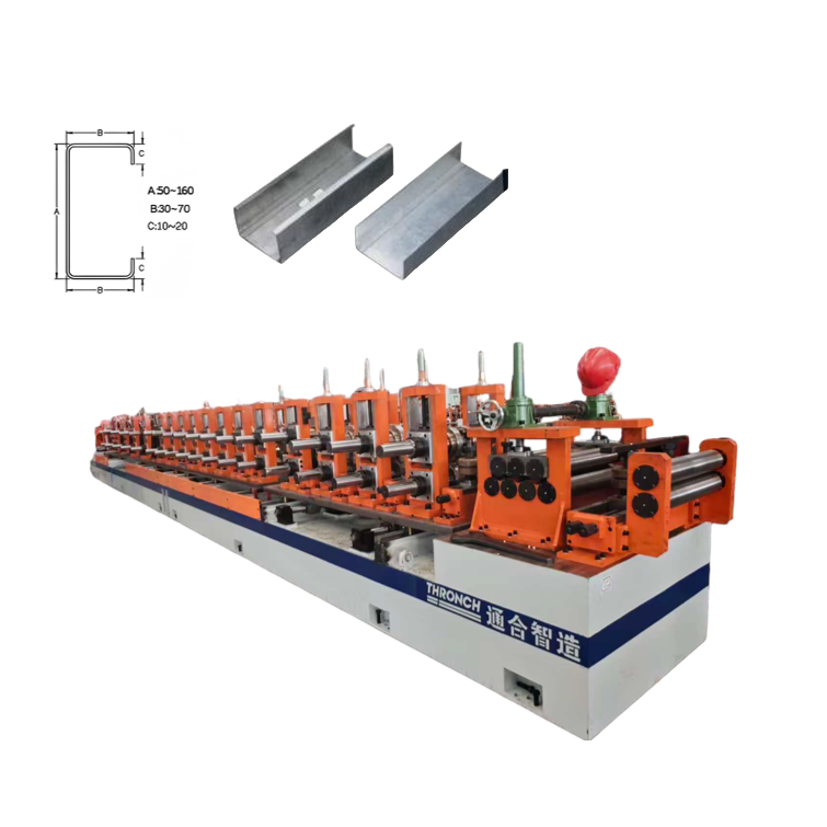 China Solar Structure Automatic Roll Forming Machine with ± 0.5 mm Precision for 1-3mm Thickness and Customized Color on sale