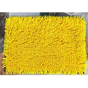Buy cheap Chenille Microfiber Dog Shammy Towel Yellow Rectangle Absorbent Quick Drying from wholesalers