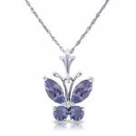Buy cheap Solitaire Pendant Angara Natural Tanzanite Necklace For Women Girls 14K from wholesalers