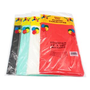 Buy cheap Party Plastic Tablecloth 5 Pack Red Disposable Rectangle Table Cover from wholesalers