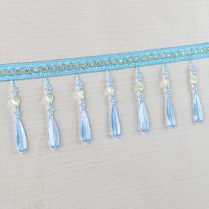 Buy cheap Handmade fashionable chain beads lace tassels fringes for curtain/sofa/pillow decoration from wholesalers