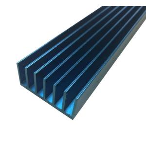Buy cheap LED Extruded Aluminum Heat Sink Profile Blue Anodized Square Shape from wholesalers