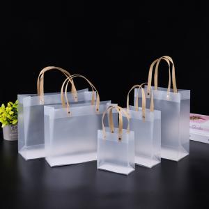 Buy cheap Soft Loop Handle Pp Plastic Frosted Shopping Tote Bag with Letter Pattern and Rivet from wholesalers